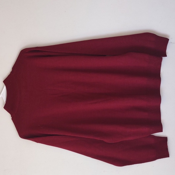Poeta Moda Visitor merino wool blend sweater Men's medium Vintage Red turtleneck - Picture 7 of 7